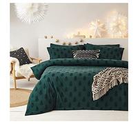 The Line Yard Ensemble de Housse de Couette Simple Tufted Tree, Coton, Vert pin