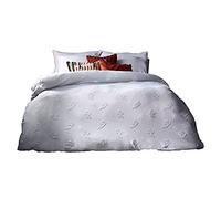 The Linen Yard Ensemble de Housse de Couette capitonnée Ghost, Coton, Blanche, King