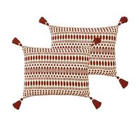 The Linen Yard Ganado Lot de 2 Coussins rembourrés en Plumes de Noix de pécan 40 x 60 cm