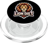 The Lion Diet Hardcore Carnivore Mangeur de Viande pour bœuf PopSockets PopGrip pour MagSafe