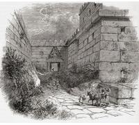 The Lion Gate Mycenaea Greece. From Cassell's Universal History publié 1888. Poster imprimé par Ken Welsh (16 x 14)