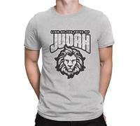 The Lion in The Bible Creative Tshirt for Men Lion of The Tribe of Judah Round Collar Basic T Shirt Personalize Birthday Gifts Grey L