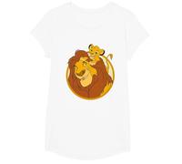 The Lion King Mufasa And Simba T-Shirt, Fille, Blanc, S