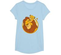 The Lion King Mufasa And Simba T-Shirt, Fille, Bleu Céleste, M