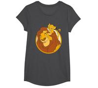 The Lion King Mufasa And Simba T-Shirt, Fille, Chiné Foncé, L