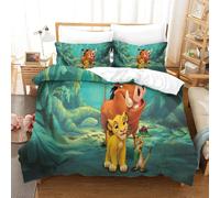 The Lion King Parure De Lit Housse De Couette En Microfibre Douce Avec Sens D'impression D Pour Enfants, Adolescents, Avec Taie D'oreiller Zipp¿¿E Doub