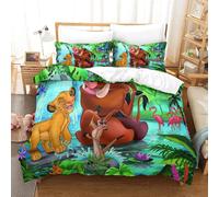 The Lion King Parure De Lit Housse De Couette En Microfibre Douce Avec Sens D'impression D Pour Enfants, Adolescents, Avec Taie D'oreiller Zipp¿¿E King