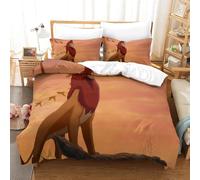The Lion King Parure De Lit Housse De Couette En Microfibre Douce Avec Sens D'impression D Pour Enfants, Adolescents, Avec Taie D'oreiller Zipp¿¿E Sing