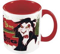 The Lion King - Tasse à café "Long Live The King", Intérieur bicolore PM4789 (Taille unique) (Blanc/Rouge/Noir)