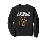 The Lion Misses The Urinal on Purpose Gen Z Meme Sweatshirt
