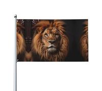 The Lion's Gaze Flag Drapeau de jardin extérieur 0,9 x 1,5 m, bannière en polyester imprimé vif, facile à accrocher pour fête sur terrasse, camping