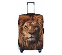 The Lion's Gaze Housse de valise imprimée tendance pour affaires et extérieur, blanc, L