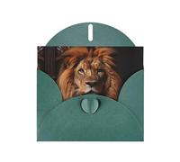 The Lion's Gaze Lot de cartes vierges avec enveloppes vert foncé 10,2 x 15,2 cm, pour toutes les occasions