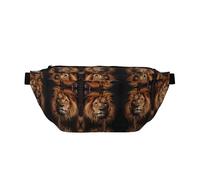 The Lion's Gaze Prints Sac banane réglable léger et confortable adapté pour le fitness, le jogging, les voyages