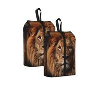 The Lion's Gaze Sac à chaussures de voyage résistant à l'eau avec poignée pour valise, baskets, bottes, gym, 2 pièces., One Size, Classique