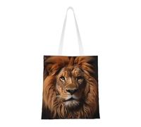 The Lion'S Gaze Totes. Toile légère, double poignée, sac fourre-tout élégant pour femme, parfait pour le shopping, le travail et le transport quotidien.