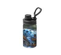 The Little Blue Lizard Bouteille d'eau isotherme de 355 ml avec motif imprimé complet, étanche, en acier inoxydable et durable pour l'extérieur