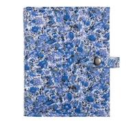 The Little Book of Earrings - Support en forme de livre pour boucles d'oreilles Bleu à motif fleuri Peut contenir 48 paires de boucles d'oreilles sur 4 pages