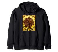 The Little Brown Dog and Jasmin Flowers Sweat à Capuche