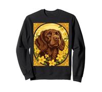 The Little Brown Dog and Jasmin Flowers Sweatshirt