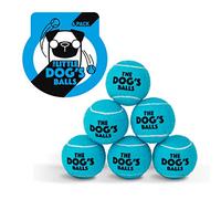 The Little Dog's Balls Lot de 6 balles de tennis pour chien Bleu Taille S