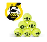 The Little Dog's Balls, Lot de 6 balles de Tennis pour Chien, Petit Jouet, Jaune, Approuvé par Les Vétérinaires