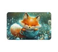 The Little Fox With A Full Teacupsurnatural Symbols Black Printing 1 pièce Serviette de plage en velours peau de pêche à séchage rapide surdimensionnée 140 x 70 cm pour adultes, serviette super