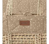 The Little Green Sheep Doublure de Rechange matelassée pour couffin - Imprimé Riz Truffe