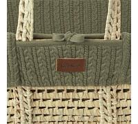 The Little Green Sheep Doublure de Rechange pour couffin en Tricot torsadé - Genévrier