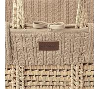 The Little Green Sheep Doublure de Rechange pour couffin en Tricot torsadé - Truffe