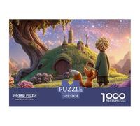 The Little Prince and His Fox 1000 Pièces Carton Extra-épais Coffret De Puzzles Whimsical Earth House Stimulant Et Éducatif Jeu Créatif Puzzles As Birthday Gifts 52x38cm/1000pcs