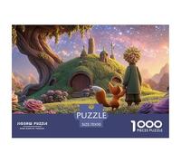 The Little Prince and His Fox 1000 Pièces Carton Extra-épais Coffret De Puzzles Whimsical Earth House Stimulant Et Éducatif Défi Unique Puzzles pour Adultes Et Enfants 70x50cm/1000pcs
