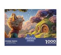 The Little Prince and His Fox 1000 Pièces Carton Premium Coffret De Puzzles Whimsical Earth House Anti-Stress Défi Unique Puzzles As Birthday Gifts 38x26cm/1000pcs