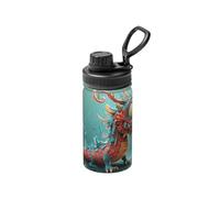 The Little Red Dragon Bouteille d'eau isotherme - Bouteille isotherme de 355 ml avec motif imprimé complet, étanche, en acier inoxydable et durable pour l'extérieur