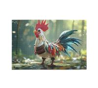 The Little Rooster Stands. Puzzle de 1000 pièces pour adultes en bois pour adultes, cadeaux pour décoration d'intérieur