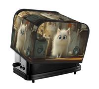 The Little White Cat Toaster Four à pain résistant à la poussière, résistant à la chaleur, universel, s'adapte à la plupart des grille-pain standard à 4 tranches avec protection contre les traces de