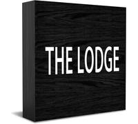 The Lodge Home Office Decor Panneau en bois décoratif positif Accessoires de bureau Plaque en bois pour meuble TV 12,7 x 12,7 cm