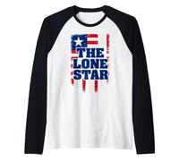 The Lone Star Drapeau Libéria Vieilli Indépendance Patriotique Manche Raglan