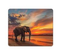 The Lonely Elephant Tapis de souris de bureau durable, antidérapant et respectueux de l'environnement pour les jeux et le bureau.