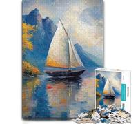 The Lonely Sailing Ship Puzzle À Motif 1000pcs (70x50cm) Défi | Passe-temps relaxant en intérieur pendant les moments en famille, pour rester concentré.
