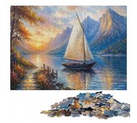 The Lonely Sailing Ship Puzzle Adulte en Bois 300 pièces, Loisir | Cadeau sans écran pour Noël : loisir manuel en intérieur seul ou à plusieurs.