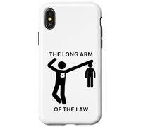 The Long Arm Of The Law Amusant Fête des Pères Gag Coque pour iPhone X/XS
