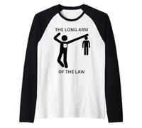The Long Arm Of The Law Amusant Fête des Pères Gag Manche Raglan