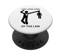 The Long Arm Of The Law Amusant Fête des Pères Gag PopSockets PopGrip Adhésif