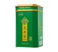Thé Longjing, Thé Vert LongJing Dragon Chinois Bien Thé Vert Feuilles en Vrac Parfum Fort Goût Sucré Feuilles de Thé de Printemps en Conserve Lourdes et Délicates 80g