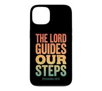 The Lord Guides Our Steps Proverbes 16:9 Verse biblique Coque pour iPhone 13