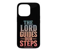 The Lord Guides Our Steps Proverbes 16:9 Verse biblique Coque pour iPhone 13 Pro