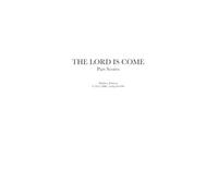 The Lord Is Come: Part Scores