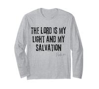 The Lord is My Light and My Salvation Psaum 27:1 Bible Fait Manche Longue