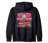 The Lord is My Light and My Salvation Psaum 27:1 Sweat à Capuche